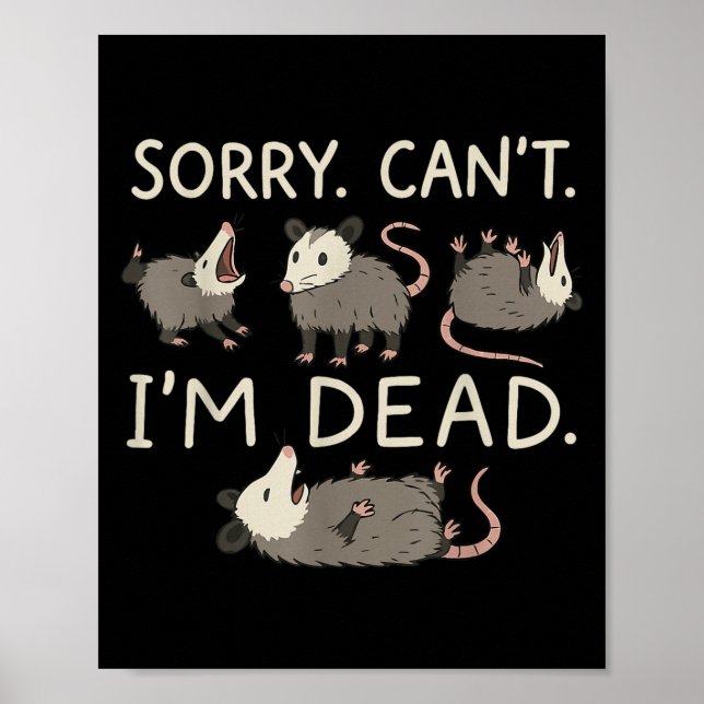Poster Sorry Can't I'm Dead  (Frente)