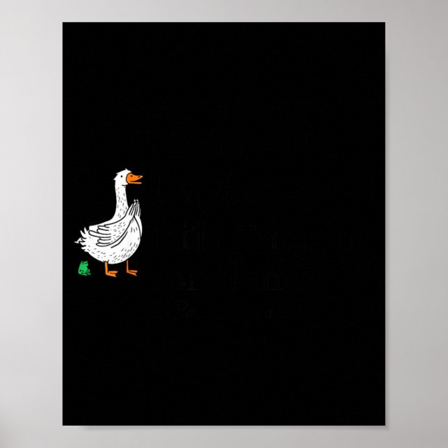 Poster Sorry I'm Late Funny Goose Christian Bible Verse F (Frente)