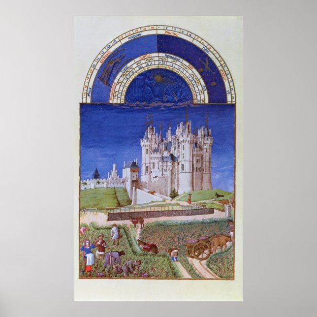 Pôster Sorte de setembro: colheita de uvas (Frente)