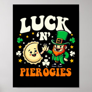 Poster Sorte N Pierogies Engraçado Polonês Irlandês Dia D