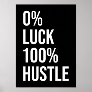 Poster Sorte vs Hustle, Gym, Hustle, Sucesso, Motivação