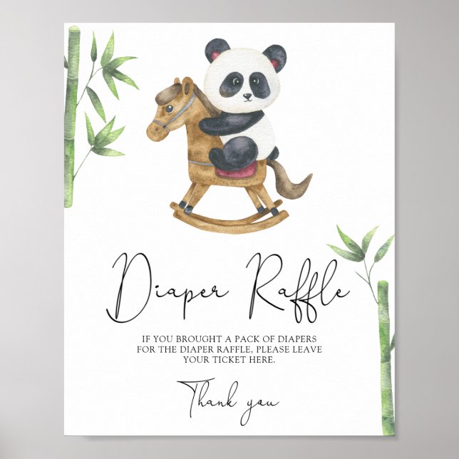 Poster Sorteio de fraldas Bear Panda (Frente)