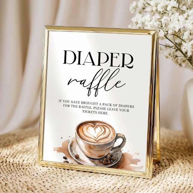Poster Sorteio de Fraldas Bebê Está Cozinhando Café Chá d (Criador carregado)