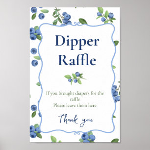 Poster Sorteio de Fraldas Blueberry Aquarela