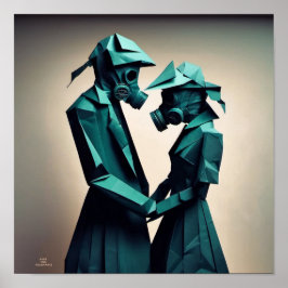 Poster Sortimento de amor e resistência Origami 2