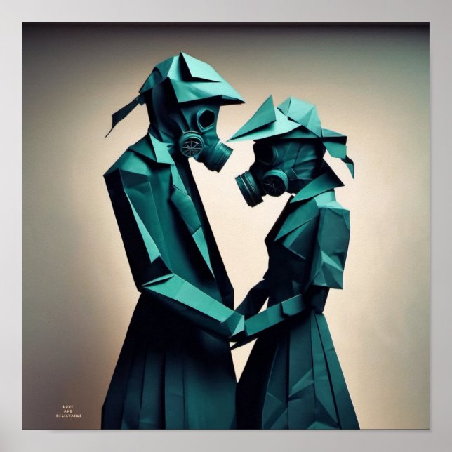 Poster Sortimento de amor e resistência Origami 2 (Frente)