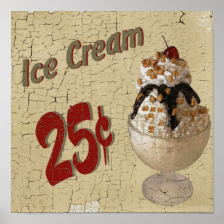 Poster Sorvete 25 centavos
