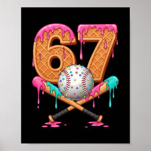 Poster Sorvete 67 Gotejamento Venda Número 67 Jogador 67º