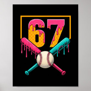 Poster Sorvete Bysebyll Gotejamento Número 67 Jogador 67º