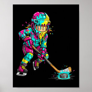Poster Sorvete Colorido de Hockey Drip Player (1)