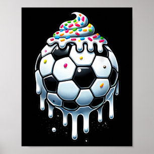 Poster Sorvete Com Pingentes De Futebol Para Meninos Meni