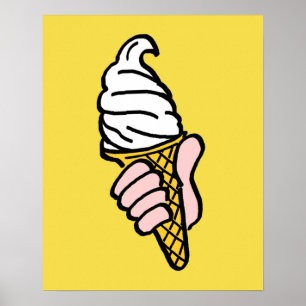 Pôster Sorvete Cone