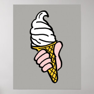 Poster sorvete Cone