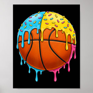 Poster Sorvete De Basquete Com Prensas Coloridas