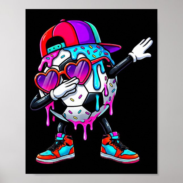 Poster Sorvete de Futebol Gotejamento Dabbing Confeitos S (Frente)