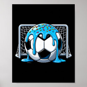 Poster Sorvete de gotejamento de futebol gotejamento de f
