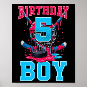 Poster Sorvete De Hockey De 5 Anos De Idade Pingando 5º A
