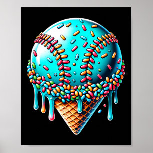 Poster Sorvete Drip Bysebyll Coisas Bysebyll Drip Cone B