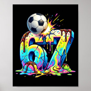 Poster Sorvete Drip Futebol 67 Seis Sete Divertido Geraçã