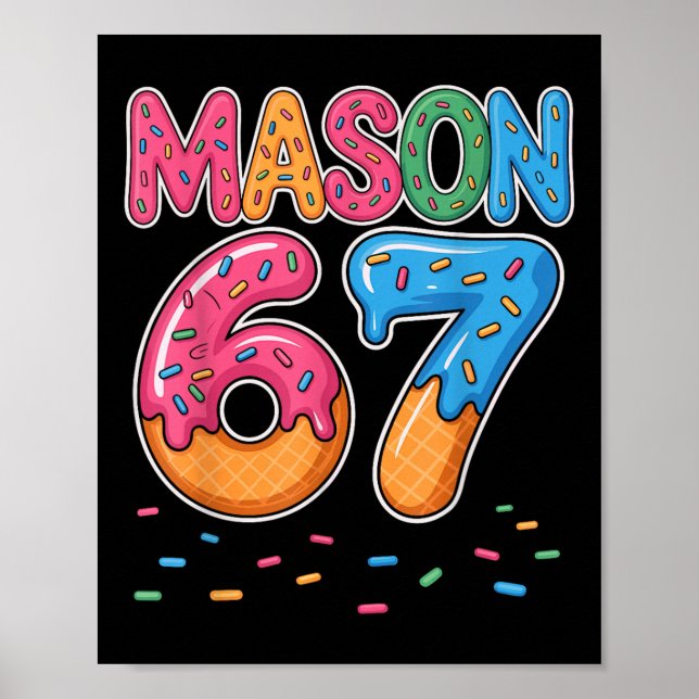 Poster Sorvete Drip Mason Seis Sete 6 7 Gíria Gen Alpha (Frente)