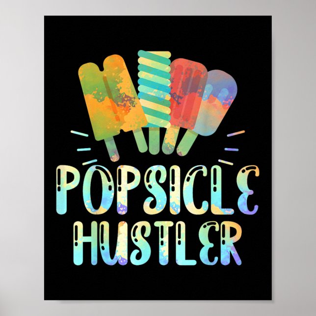 Poster Sorvete engraçado Retro 80s Summer Popsicle Hustle (Frente)