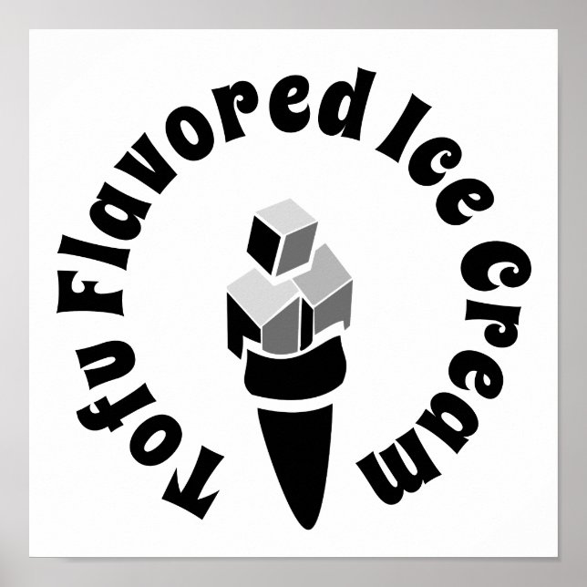 Poster Sorvete Flavorado Tofu (Frente)