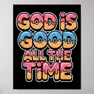 Poster Sorvete Gota Cristã Deus É Bom O Tempo Todo