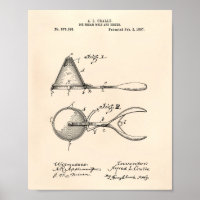 Sorvete Mold 1897 Patent Art Old Peper