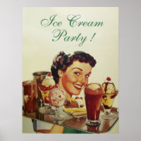 SORVETE PARTY Girl com bandeja de Sorvetes