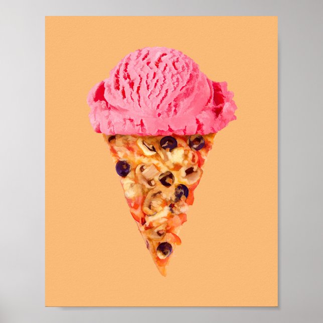 Poster Sorvete Pizza (Frente)