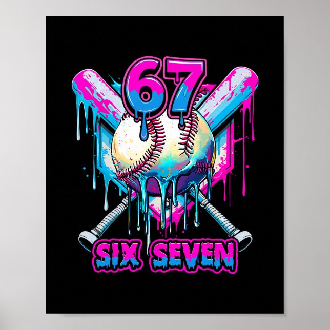 Poster Sorvete Six Seven Drip Gíria Geração Alpha Tendênc (Frente)