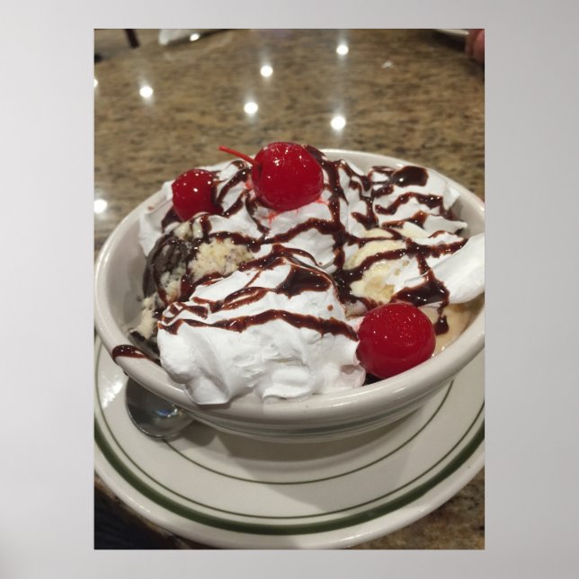 Poster Sorvete Sundae (Frente)