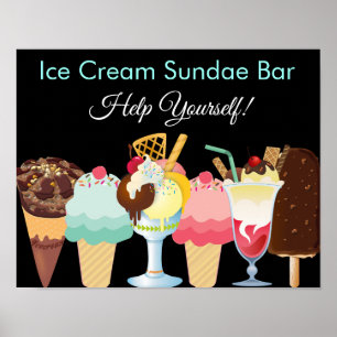 Poster Sorvete Sundae Bar
