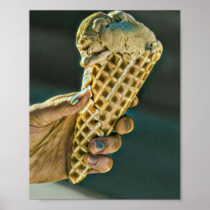 Poster Sorvete sundae para crianças