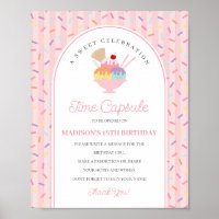 Sorvete Sundae Sweet One Birthday Time Capule