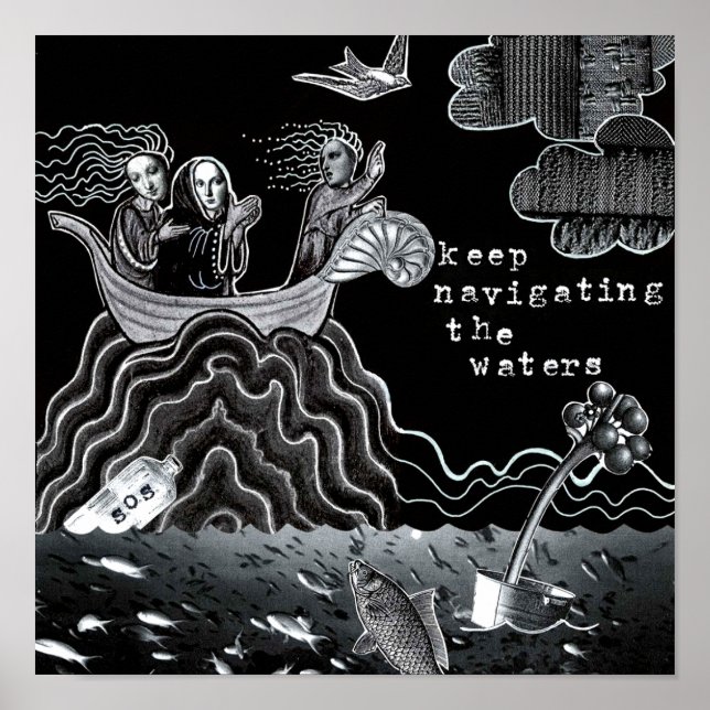 Poster SOS Continue navegando nas águas (Frente)