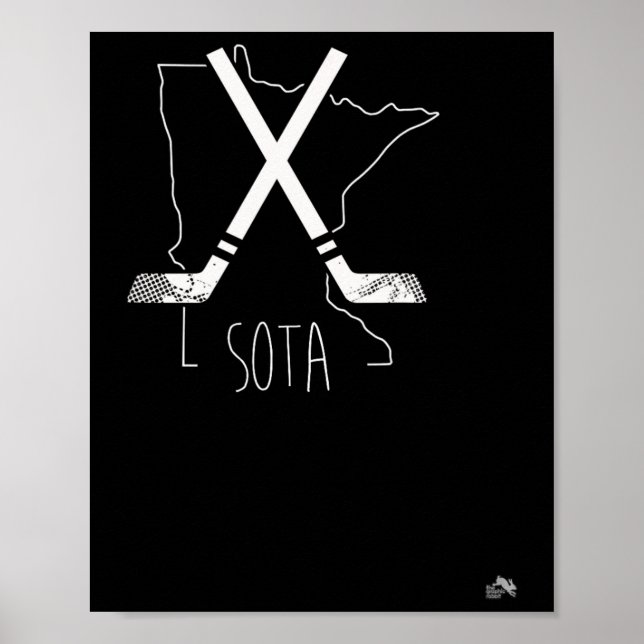 Poster Sota Minnesota Hockey (Frente)