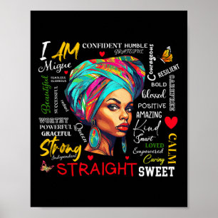 Poster Sou a História Negra Mês Mulheres Meninas Afro Neg
