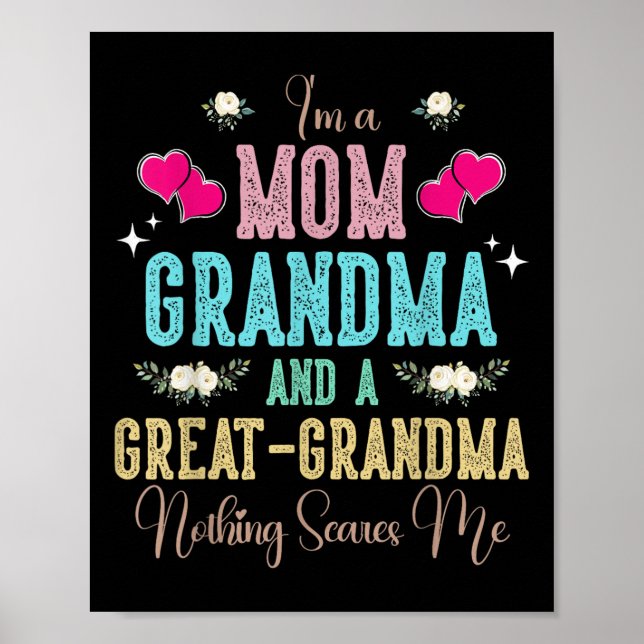 Poster Sou A Mãe Avó E Excelente Avó Dia de as mães 2 (Frente)