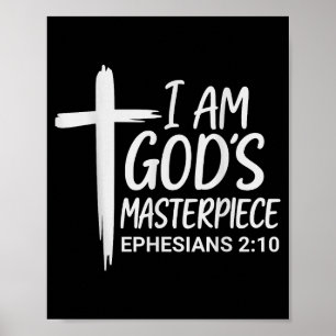 Poster Sou a Obra-Prima de Deus Cristão Efésios 2_20 _1