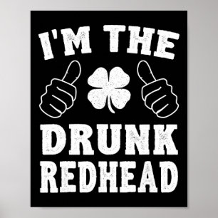 Poster Sou A Ruiva Bêbada Dia Divertido de São Patrício