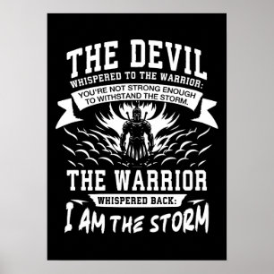 Poster Sou A Tempestade - Spartan, Gym, Hustle, Sucesso