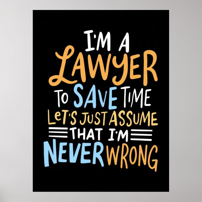 Poster Sou Advogado Para Salvar Seu Tempo (Frente)