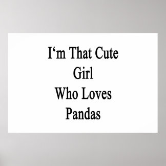 Pôster Sou aquela garota bonita que ama pandas