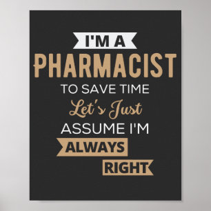 Poster Sou Farmacêutico para Economizar Vamos de tempo.