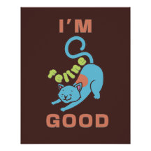 Sou felino, bom gato azul-marrom