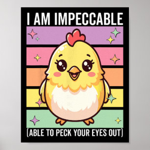 Poster Sou Frango Engraçado Impecável Pun Louco Fazenda A