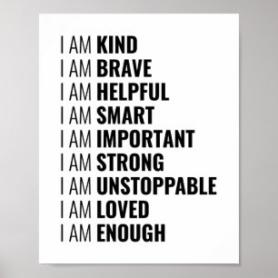 Poster Sou gentil e corajoso Cotação positiva