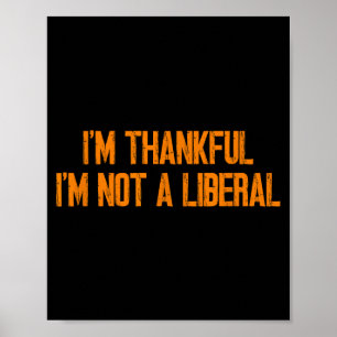 Poster Sou Grato Por Não Ser Um Peru Engraçado Liberal Ob