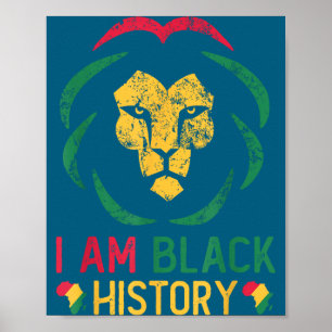 Poster Sou história negra orgulho negro americano african
